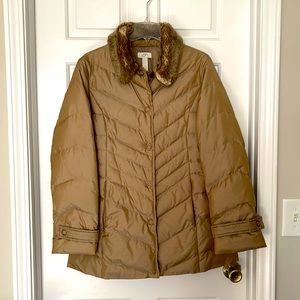 Faux Fur collar down puffer coat